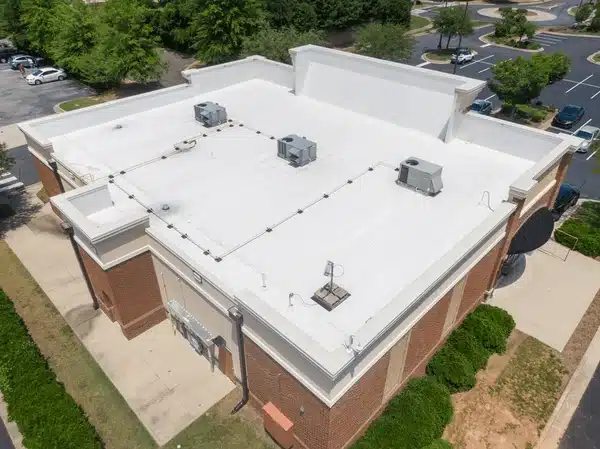 Flat roof of a commercial building